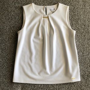 NWT Calvin Klein white sleeveless blouse